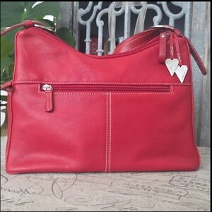 NEW Aurielle Red Leather Purse Satchel Shoulder Bag